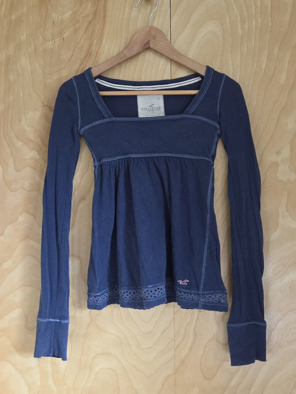RARE y2k vintage hollister navy blue babydoll top